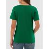 imageANRABESS Womens Short Sleeve Tops Casual V Neck Wrinkle  Free Basic T Shirts Summer Cute Tee 2026 Spring Fashion ClothesGreen