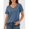 imageANRABESS Womens Short Sleeve Tops Casual V Neck Wrinkle  Free Basic T Shirts Summer Cute Tee 2026 Spring Fashion ClothesGrey Blue