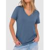 imageANRABESS Womens Short Sleeve Tops Casual V Neck Wrinkle  Free Basic T Shirts Summer Cute Tee 2026 Spring Fashion ClothesGrey Blue