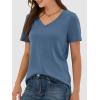 imageANRABESS Womens Short Sleeve Tops Casual V Neck Wrinkle  Free Basic T Shirts Summer Cute Tee 2026 Spring Fashion ClothesGrey Blue