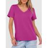 imageANRABESS Womens Short Sleeve Tops Casual V Neck Wrinkle  Free Basic T Shirts Summer Cute Tee 2026 Spring Fashion ClothesHot Pink