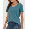 imageANRABESS Womens Short Sleeve Tops Casual V Neck Wrinkle  Free Basic T Shirts Summer Cute Tee 2026 Spring Fashion ClothesLake Blue