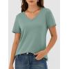 imageANRABESS Womens Short Sleeve Tops Casual V Neck Wrinkle  Free Basic T Shirts Summer Cute Tee 2026 Spring Fashion ClothesLight Green