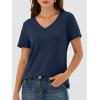 imageANRABESS Womens Short Sleeve Tops Casual V Neck Wrinkle  Free Basic T Shirts Summer Cute Tee 2026 Spring Fashion ClothesNavy Blue