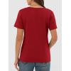 imageANRABESS Womens Short Sleeve Tops Casual V Neck Wrinkle  Free Basic T Shirts Summer Cute Tee 2026 Spring Fashion ClothesRed