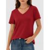 imageANRABESS Womens Short Sleeve Tops Casual V Neck Wrinkle  Free Basic T Shirts Summer Cute Tee 2026 Spring Fashion ClothesRed