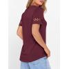 imageANRABESS Womens Short Sleeve Tops Henley V Neck Blouses Dressy Casual 2026 Summer Trendy Tee Shirts Work Business OutfitsBurgundy Red