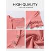 imageANRABESS Womens Short Sleeve Tops Henley V Neck Blouses Dressy Casual 2026 Summer Trendy Tee Shirts Work Business OutfitsCoral Pink