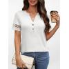 imageANRABESS Womens Short Sleeve Tops Henley V Neck Blouses Dressy Casual 2026 Summer Trendy Tee Shirts Work Business OutfitsWhite