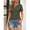 imageANRABESS Womens Short Sleeve Tops Summer Tshirts Cute Keyhole Neck Casual Basic Tee Dressy Work 2026 Spring Trendy OutfitsArmy Green