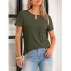 imageANRABESS Womens Short Sleeve Tops Summer Tshirts Cute Keyhole Neck Casual Basic Tee Dressy Work 2026 Spring Trendy OutfitsArmy Green