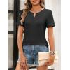 imageANRABESS Womens Short Sleeve Tops Summer Tshirts Cute Keyhole Neck Casual Basic Tee Dressy Work 2026 Spring Trendy OutfitsBlack