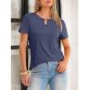 imageANRABESS Womens Short Sleeve Tops Summer Tshirts Cute Keyhole Neck Casual Basic Tee Dressy Work 2026 Spring Trendy OutfitsBlue Gray