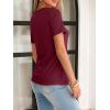 imageANRABESS Womens Short Sleeve Tops Summer Tshirts Cute Keyhole Neck Casual Basic Tee Dressy Work 2026 Spring Trendy OutfitsBurgundy