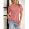 imageANRABESS Womens Short Sleeve Tops Summer Tshirts Cute Keyhole Neck Casual Basic Tee Dressy Work 2026 Spring Trendy OutfitsCoral