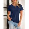 imageANRABESS Womens Short Sleeve Tops Summer Tshirts Cute Keyhole Neck Casual Basic Tee Dressy Work 2026 Spring Trendy OutfitsDeep Royal Blue