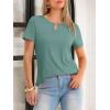 imageANRABESS Womens Short Sleeve Tops Summer Tshirts Cute Keyhole Neck Casual Basic Tee Dressy Work 2026 Spring Trendy OutfitsGreen