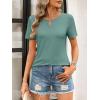 imageANRABESS Womens Short Sleeve Tops Summer Tshirts Cute Keyhole Neck Casual Basic Tee Dressy Work 2026 Spring Trendy OutfitsGreen