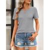 imageANRABESS Womens Short Sleeve Tops Summer Tshirts Cute Keyhole Neck Casual Basic Tee Dressy Work 2026 Spring Trendy OutfitsGrey