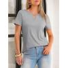 imageANRABESS Womens Short Sleeve Tops Summer Tshirts Cute Keyhole Neck Casual Basic Tee Dressy Work 2026 Spring Trendy OutfitsGrey