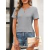 imageANRABESS Womens Short Sleeve Tops Summer Tshirts Cute Keyhole Neck Casual Basic Tee Dressy Work 2026 Spring Trendy OutfitsGrey