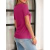 imageANRABESS Womens Short Sleeve Tops Summer Tshirts Cute Keyhole Neck Casual Basic Tee Dressy Work 2026 Spring Trendy OutfitsHot Pink