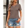 imageANRABESS Womens Short Sleeve Tops Summer Tshirts Cute Keyhole Neck Casual Basic Tee Dressy Work 2026 Spring Trendy OutfitsLight Brown