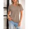 imageANRABESS Womens Short Sleeve Tops Summer Tshirts Cute Keyhole Neck Casual Basic Tee Dressy Work 2026 Spring Trendy OutfitsLight Khaki
