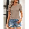 imageANRABESS Womens Short Sleeve Tops Summer Tshirts Cute Keyhole Neck Casual Basic Tee Dressy Work 2026 Spring Trendy OutfitsLight Khaki