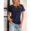 imageANRABESS Womens Short Sleeve Tops Summer Tshirts Cute Keyhole Neck Casual Basic Tee Dressy Work 2026 Spring Trendy OutfitsNavy Blue