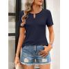 imageANRABESS Womens Short Sleeve Tops Summer Tshirts Cute Keyhole Neck Casual Basic Tee Dressy Work 2026 Spring Trendy OutfitsNavy Blue
