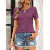 imageANRABESS Womens Short Sleeve Tops Summer Tshirts Cute Keyhole Neck Casual Basic Tee Dressy Work 2026 Spring Trendy OutfitsPurple Red