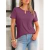 imageANRABESS Womens Short Sleeve Tops Summer Tshirts Cute Keyhole Neck Casual Basic Tee Dressy Work 2026 Spring Trendy OutfitsPurple Red