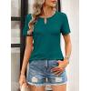 imageANRABESS Womens Short Sleeve Tops Summer Tshirts Cute Keyhole Neck Casual Basic Tee Dressy Work 2026 Spring Trendy OutfitsTeal