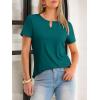 imageANRABESS Womens Short Sleeve Tops Summer Tshirts Cute Keyhole Neck Casual Basic Tee Dressy Work 2026 Spring Trendy OutfitsTeal