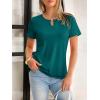 imageANRABESS Womens Short Sleeve Tops Summer Tshirts Cute Keyhole Neck Casual Basic Tee Dressy Work 2026 Spring Trendy OutfitsTeal
