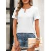 imageANRABESS Womens Short Sleeve Tops Summer Tshirts Cute Keyhole Neck Casual Basic Tee Dressy Work 2026 Spring Trendy OutfitsWhite