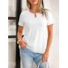 imageANRABESS Womens Short Sleeve Tops Summer Tshirts Cute Keyhole Neck Casual Basic Tee Dressy Work 2026 Spring Trendy OutfitsWhite
