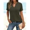 imageANRABESS Womens Short Sleeve V Neck Tops Summer Casual TShirts Blouses 2026 Spring Trendy Beach Vacation ClothesArmy Green