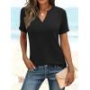 imageANRABESS Womens Short Sleeve V Neck Tops Summer Casual TShirts Blouses 2026 Spring Trendy Beach Vacation ClothesBlack