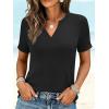imageANRABESS Womens Short Sleeve V Neck Tops Summer Casual TShirts Blouses 2026 Spring Trendy Beach Vacation ClothesBlack