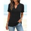 imageANRABESS Womens Short Sleeve V Neck Tops Summer Casual TShirts Blouses 2026 Spring Trendy Beach Vacation ClothesBlack