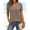 imageANRABESS Womens Short Sleeve V Neck Tops Summer Casual TShirts Blouses 2026 Spring Trendy Beach Vacation ClothesLight Khaki