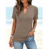 imageANRABESS Womens Short Sleeve V Neck Tops Summer Casual TShirts Blouses 2026 Spring Trendy Beach Vacation ClothesLight Khaki