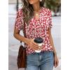 imageANRABESS Womens Short Sleeve V Neck Tops Summer Casual TShirts Blouses 2026 Spring Trendy Beach Vacation ClothesRed White Floral