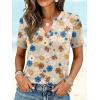 imageANRABESS Womens Short Sleeve V Neck Tops Summer Casual TShirts Blouses 2026 Spring Trendy Beach Vacation ClothesYellow Multicolored Floral