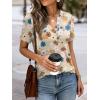 imageANRABESS Womens Short Sleeve V Neck Tops Summer Casual TShirts Blouses 2026 Spring Trendy Beach Vacation ClothesYellow Multicolored Floral