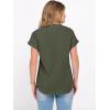 imageANRABESS Womens Spring Tops 2026 Short Sleeve Shirts Henley Dressy Casual Blouses V Neck Fashion Tunics Trendy Flowy ClothingArmy Green