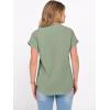 imageANRABESS Womens Spring Tops 2026 Short Sleeve Shirts Henley Dressy Casual Blouses V Neck Fashion Tunics Trendy Flowy ClothingGreen