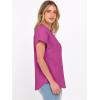 imageANRABESS Womens Spring Tops 2026 Short Sleeve Shirts Henley Dressy Casual Blouses V Neck Fashion Tunics Trendy Flowy ClothingHot Pink